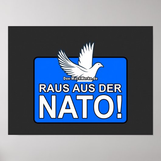 Poster RAUS AUS DER NATO (Friedenstaube) -POSTER (Devant)