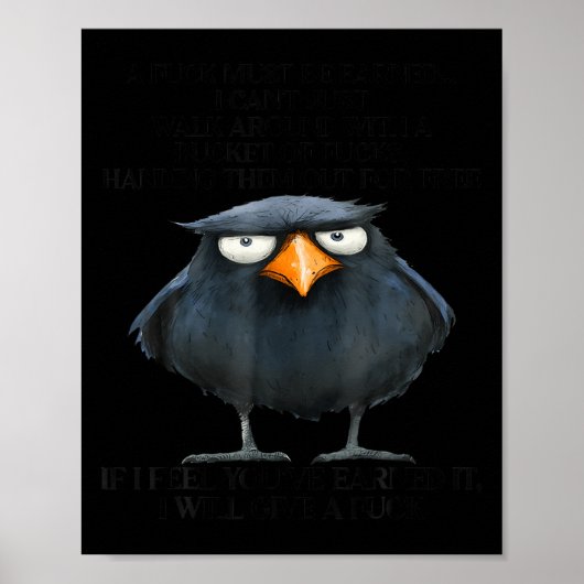 Poster Raven A For Must Be Earned I Can't Just Walk Aroun (Devant)