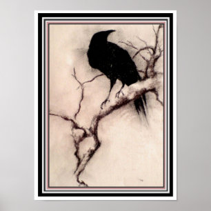 Poster "Raven at Dawn" 12 x 16
