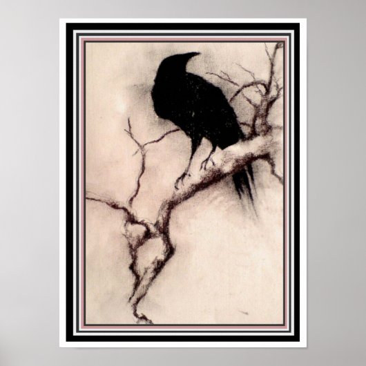 Poster "Raven at Dawn" 12 x 16 (Devant)