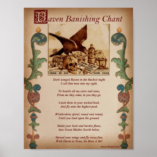 POSTER RAVEN BANISHING CHANT (Devant)