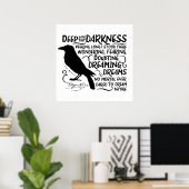 Poster Raven (Deep Into That Darkness) par Edgar Allan Po (Bureau à domicile)
