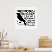 Poster Raven (Deep Into That Darkness) par Edgar Allan Po (Cuisine)