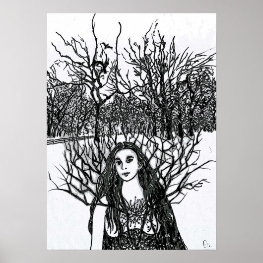 Poster Raven Girl (Devant)