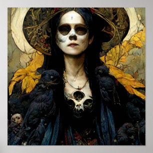 Poster Raven Witch 3 Imaginaire Horreur Goth Gothique