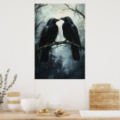 Poster Ravens gothiques : Une peinture à l'huile sombre e (Cuisine)
