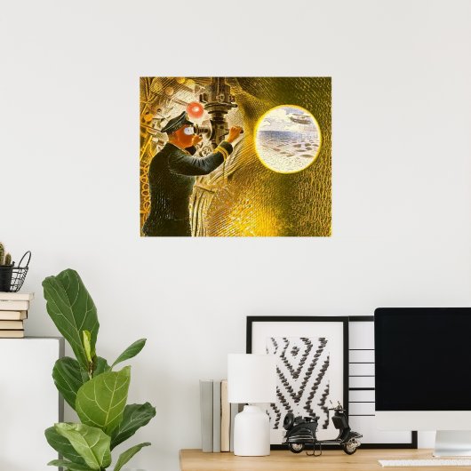 Poster Ravilier - Commandant d'un sous-marin (Bureau à domicile)