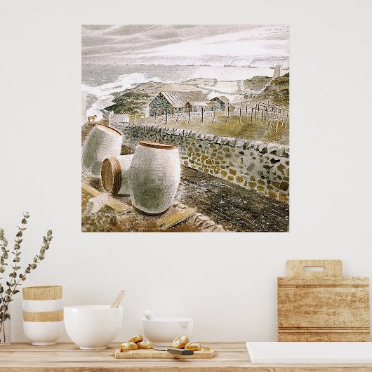 Poster Ravilieux - Convoi Passant une île (Cuisine)