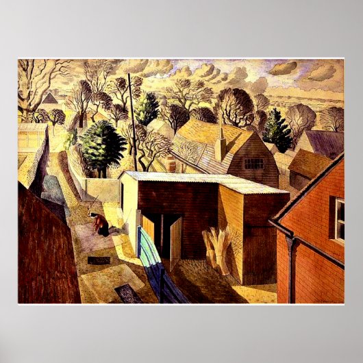 Poster Ravilieux - Vue depuis Brick House Great Bardfield (Devant)