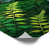 Poster Ravin de la jungle - Style d'illustration de forêt (Coin)
