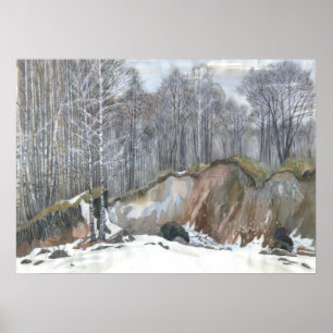 Poster Ravin neigeux