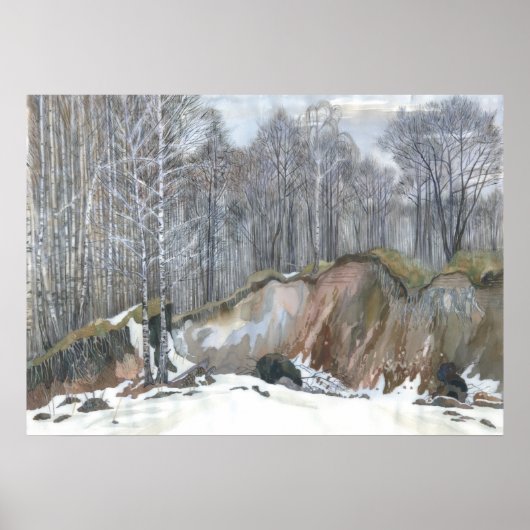 Poster Ravin neigeux (Devant)