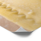 Poster Ravioli avec découpe de pâte, gros plan (Coin)