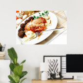 Poster Ravioli Et Boulettes De Viandes (Bureau à domicile)