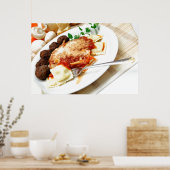 Poster Ravioli Et Boulettes De Viandes (Cuisine)