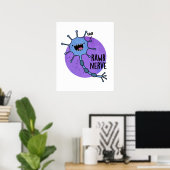 Poster Rawr Nerve Funny Neuron Nerve Pun (Bureau à domicile)
