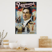 Poster Raymond The Great ~ Miracles Vintage Magie Act (Cuisine)