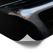 Poster Rayon de pose de corvette noire 1963 (Coin)