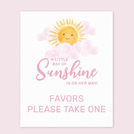 Poster Rayon de soleil Signe de faveur