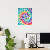 Poster Rayon Positivité Super Cravate-Dye Inspirationnel (Bureau à domicile)