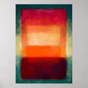 Poster Rayonnement Intérieur – Champs de Couleurs Céleste