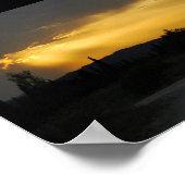 Poster Rayons de soleil célestes dans le paysage du ciel (Coin)