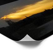 Poster Rayons de soleil célestes dans le paysage du ciel (Coin)