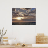 Poster Rayons de soleil levant sur l'océan II (Cuisine)