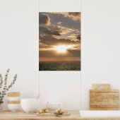 Poster Rayons de soleil sur l'océan (Cuisine)
