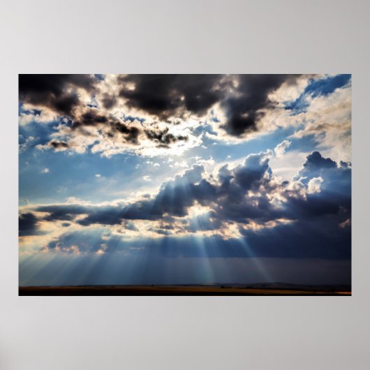 Poster Rayons de soleil venant d'en haut (Devant)