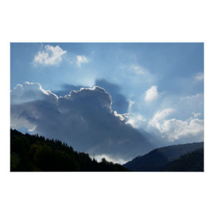 Poster rayons et nuages