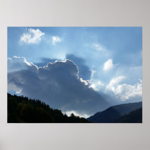 Poster rayons et nuages
