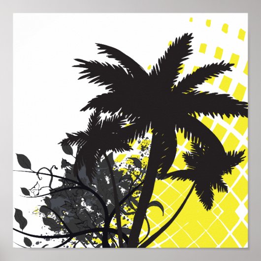 Poster rayons palmiers (Devant)