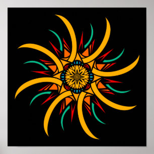 Poster rayons solaires