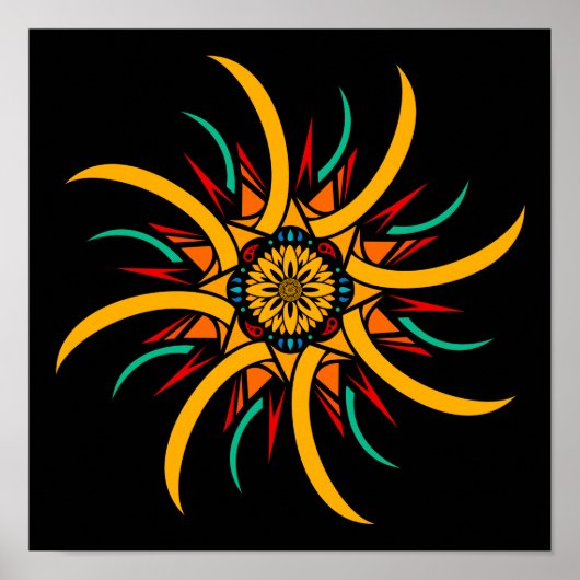 Poster rayons solaires (Devant)