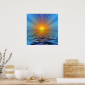Poster rays-687316 DIGITAL SLEVER OCEAN RIPPLES BACKGRO (Cuisine)