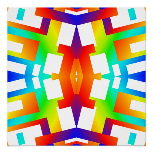 Poster Rayure Arc-en-ciel (Devant)