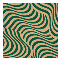 Rayure Zèbre Vert Beige Minimaliste Printemps Été
