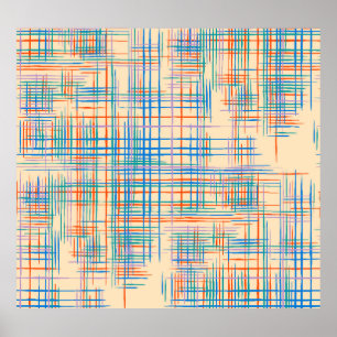 Poster rayures Abstraites, tapis de gazon ethnique coloré