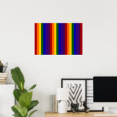 Poster Rayures arc-en-ciel (Bureau à domicile)