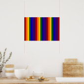 Poster Rayures arc-en-ciel (Cuisine)