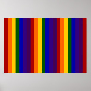 Poster Rayures arc-en-ciel
