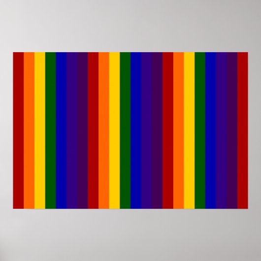 Poster Rayures arc-en-ciel (Devant)