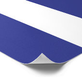 Poster Rayures bleues et blanches (Coin)