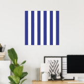 Poster Rayures bleues et blanches (Bureau à domicile)