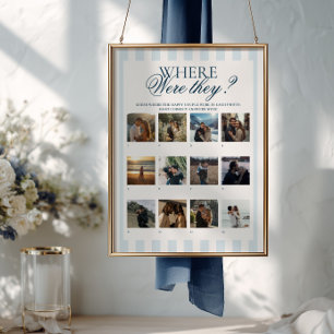 Poster Rayures Bleues Où étaient-elles