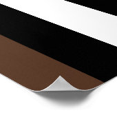 Poster rayures Brown, noir et blanc (Coin)