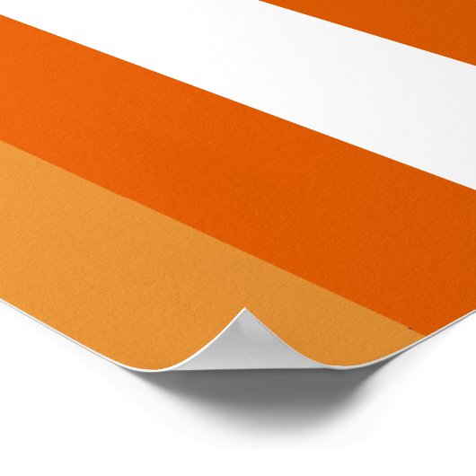Poster rayures Brown, orange et blanches (Coin)