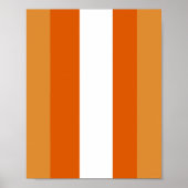 Poster rayures Brown, orange et blanches (Devant)
