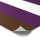 Poster rayures Brown, violettes et blanches (Coin)